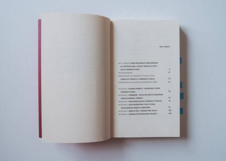 Photo showing an open book - a table of contents.