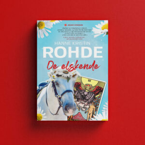 Hanne Kristin Rohde, "De elskende" - book cover design for a cosy crime novel.